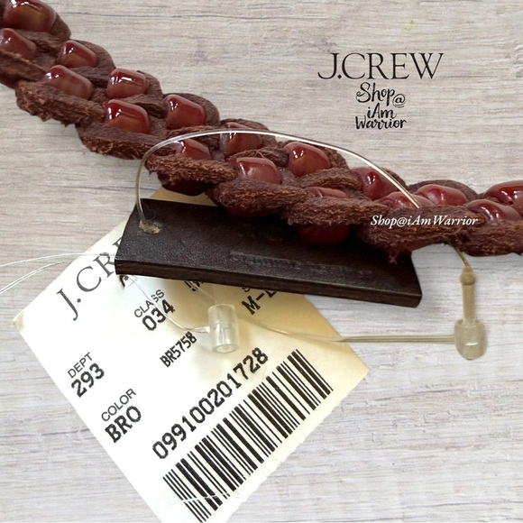 J.Crew NWT braided beaded leather tassel wrap belt *shop@iamwarrior main image 9